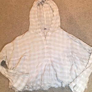 blouse boho style cropped beige from free people